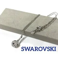 【正規品】スワロフスキー 球体デザインネックレス　シルバー