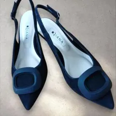 【人気】DIANA パンプス ブラック 22.5cm バックレス ダイアナ