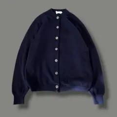 ヴィンテージ ニット カーディガン ウール スコットランド製 古着 レトロ L