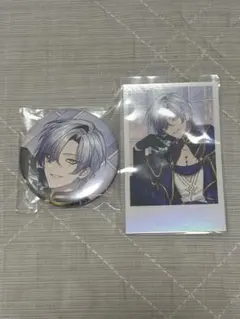 ろ*ぬ様 にじさんじ　ミラン・ケストレル　誕生日グッズ　チェキ風カード　缶バッジ