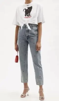今季25年ミュウミュウmiumiu☆プチバトーコラボ 半袖Tシャツ☆サイズS