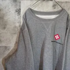 グレー ロゴ入り 長袖トレーナーL　A21,3