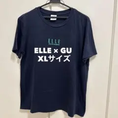 ELLE × GU コラボ グラフィックTシャツ ネイビー XLサイズ