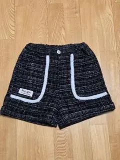 アルジー　ツイード　ショーパン　ブラック　サイズXS