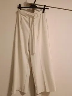 MAYSON GREY ホワイト ワイドパンツ ベルト付き