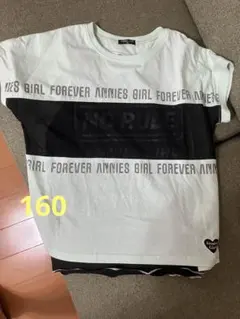 ANNIES CLUB 半袖 160cmロゴプリント メッシュ切替　タンクトップ