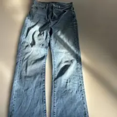 ユニクロ　スリムフレアージーンズ　ブルー　25インチ