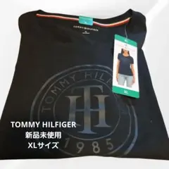 【大人気】TOMMY HILFIGER ブラック半袖 Tシャツ XLゆったり