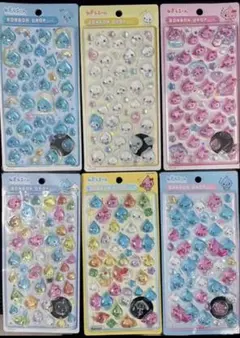 え*ぎ様 しずくちゃん　ボンボンドロップシール　6枚　星までうるちゅる