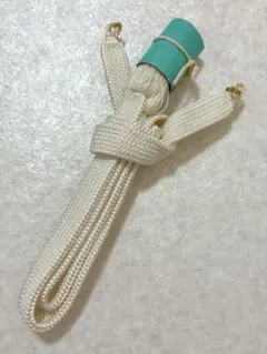 未使用品 羽織紐 白 平組 礼装用 男性用 S管付 和装小物 正絹