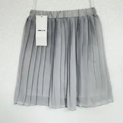 【新品タグ付き】COMME CA ISM グレー プリーツスカート 100cm