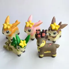 フィギュア シキジカ　メブキジカ　ソフビ　指人形　　ポケモンキッズ　食玩