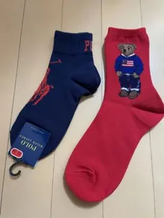 新品　ポロ　ラルフローレン　ソックス　靴下　２足セット　ポロベア　22〜24