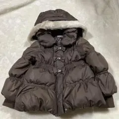 こ*た様 普通品　メゾピアノ　ブラウン ダウンコート ファー付きフード　110