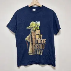 【GILDAN] ヨーダ スターウォーズ ネイビー 紺 半袖 【M】 海外古着