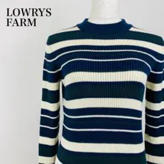 LOWRYS FARMリブセーター ニット ストライプ 0488B