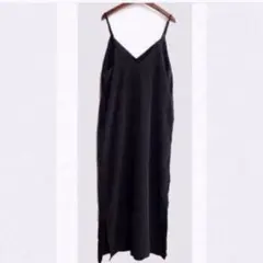 激安 レディース キャミロングワンピ－ス Ｂ品 ブラック Ｌ 新品未使用