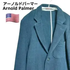 アーノルドパーマー 紺 テーラードジャケット テクスチャー仕上綿100％サイズ4