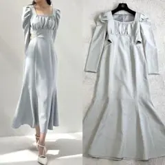 【美品】リゼクシー RESEXXY カットアウトマーメイドワンピース ブルー