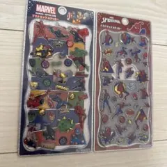 スパイダーマン　マーベル　プチドロップステッカー　2種類セット　プチドロのサムネイル
