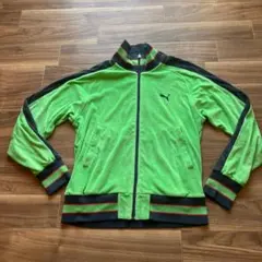PUMA プーマ トラックジャケット グリーン M パイル地 Y2K 日本製