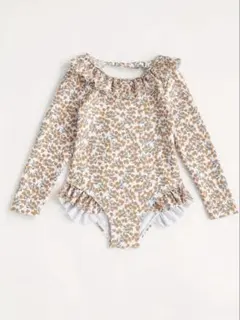 レモン柄水着　90cm 女の子　ベビー　キッズ　ワンピース水着　夏　ガール