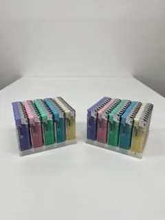 50個✖️2セット　使い捨て100円ライター　プッシュ電子式　5色アソートラメ入り