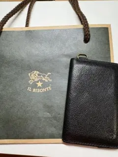 IL BISONTE ブラック レザー カードケース
