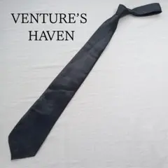 ベンチャーズヘイヴン ネクタイ ブラック ポリエステル 冠婚葬祭【n5846】