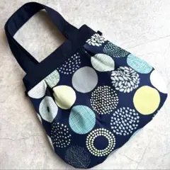 ハンドメイド　グラニーバッグ　バルーンバッグ　トートバッグ　ショルダー　ドット