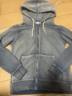 EVOLUTION デニム風 ジップアップパーカー