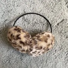 レオパード柄 ファー耳あて　イヤーマフ　ヒョウ柄　レディース