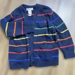 Ralph Lauren カーディガン 24M ネイビー/マルチカラー