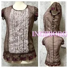 INGEBORGインゲボルグ　刺繍ピコフリル♡カットソーのサムネイル