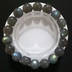 天然石 ブラックラブラドライト ビーズブレスレット 10ミリ