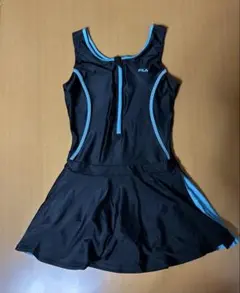 FILA ワンピース水着スイムキャップ付　11L ブラック ブルーのサムネイル