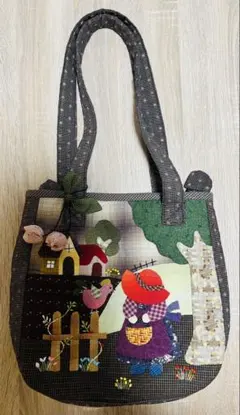 ★１点のみ・新作★お買い物スーちゃん＆とり　ショルダー（大）ハンドメイド