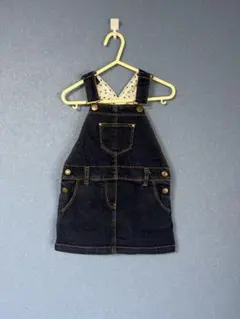 PETIT BATEAU デニムオーバーオールワンピース 3ans