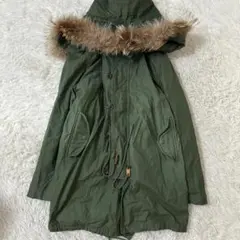 ABAHOUSE モッズコート カーキ 4 ファー ボアライナー