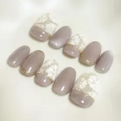 【値下げ中】花柄ネイル/手描き/フラワーアート/マグネットネイル/上品