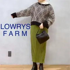 ローリーズファーム　柄ショート ニットプルオーバー カーディガン