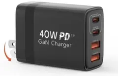 40W PD 急速充電器 type-c 【4台同時に充電可能・超軽量・極小型】