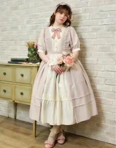 axes femme kawaii エレガントドールワンピース　ピンク　Mサイズ