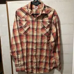 Levi's 長袖ネルシャツ 赤系チェック