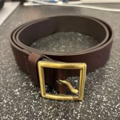 UNIQLO イタリアンレザー ベルト L ブラウン