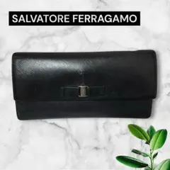 希少✨ Salvatore Ferragamo フェラガモ 長財布 総柄 黒 - メルカリ