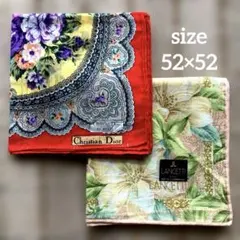 Christian Dior & Langetti 大判ハンカチセット