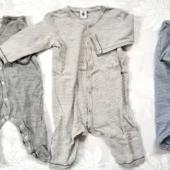 【3様専用】プチバトー　秋冬ロンパース