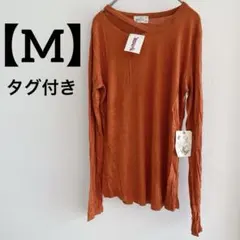 タグ付き❣️【M】オレンジ 長袖 Tシャツ レディース　インナー　トップス　秋冬