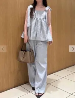 ミラオーウェン　ペプラム　セットアップ